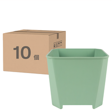 蔬菜工坊 多肉透氣四方矮盆, 10個, 北歐綠