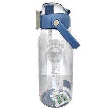 UdiLife 優的生活大師 彈蓋式吸管太空水壺 安全Tritan材質 大容量, 淡漠藍, 1.5L, 1個