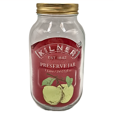 KILNER 經典款貯存罐 1L - 透明玻璃密封罐，食品保鮮收納好幫手, 1個