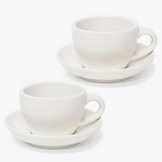 HORECA 3號咖啡杯 270ml + 杯碟組 象牙白 2入組, 2套