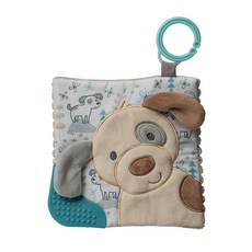 mary meyer 蜜兒 沙沙紙系列 多功能固齒/標籤 動物 玩偶 安撫玩具 - 調皮狗, 適用年齡0歲以上, 1個