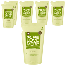 NATURE LOVE MERE 奶瓶清潔液補充包, 500ml, 6包