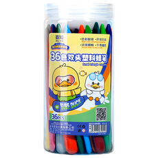 百知 不髒手可水洗三角蠟筆, 1組, 36色