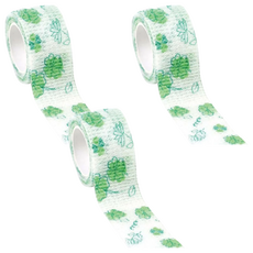 彈力護指繃帶，長460cm 寬2.5cm，款式多樣：黑色、白色、膚色、粉白格、藍白格、笑臉、幸運草、恐龍、粉爪、彩星, 10個, 3組