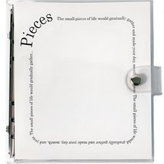 WANNATHIS A6 皮西斯 6孔活頁夾套組, 白色, 1個