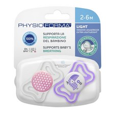 Chicco 舒適哺乳 輕量透氣安撫奶嘴 - 美國PTPA評定認可, 2-6個月, 甜心粉, 2個