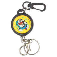 Doraemon 哆啦A夢 防盜鋼繩伸縮勾, 物件總長約12cm, 鋼繩可伸縮約65cm, LW-A5035, 1個