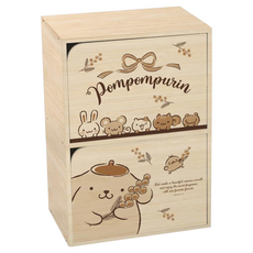 收納王妃 三麗鷗雙層單色木櫃, 布丁狗小夥伴