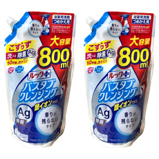 LION 獅王 LOOK PLUS 浴室用噴霧洗劑 銀離子強化版 補充包 800ml, 2包