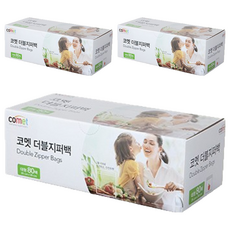 comet 雙拉鍊袋大號, Large, 80入, 3盒
