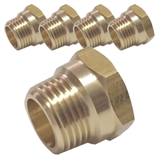 新多多小舖 銅內外牙 22mm 五個一組 五金維修 DIY 配件, 1組