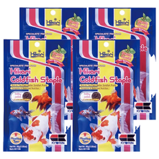 Hikari 高夠力 金魚主食 魚飼料 Baby顆粒 浮水性, 適用於所有需要快速成長的金魚和錦鯉魚苗, 30g, 4包