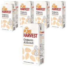 Pure Harvest 有機杏仁奶, 無糖, 澳洲製造, 1L, 6瓶