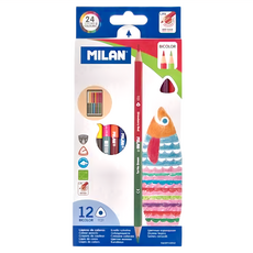 MILAN 雙頭色鉛筆 12入, 24色, 1組