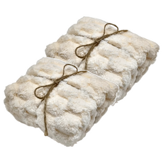 YODO XIUI 愛北鼻 雲朵絨毛巾 75x140cm 快速吸水 會呼吸的浴巾, 米白色, 2入