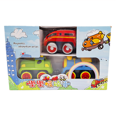 kidmate 孩子王 樂樂吸磁小火車, 12個月以上適用, Multicolor, 1組