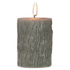 VERSA 木型蠟燭(灰10cm), 310g, 1個, 無香料