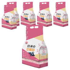 甘淨 豆腐貓砂 2KG, 水蜜香, 6包, 水蜜桃香