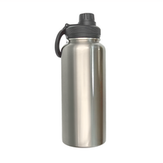 新款手機磁吸支架戶外水壺, 銀色, 1L, 1個