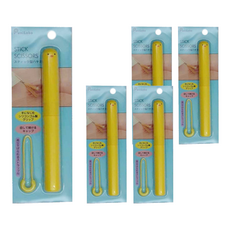 PuniLabo 筆型剪刀 帶掛繩 矽膠製筆握, 小雞, 5支