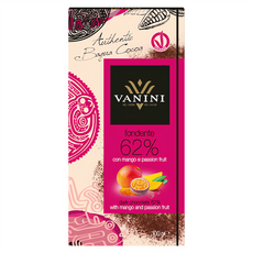 Vanini Products 62%醇黑芒果&百香果夾心巧克力, 100g, 1片