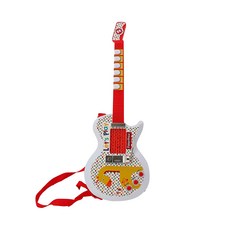 Fisher-Price 費雪 兒童電吉他，一鍵按鈕控制樂器模式轉換，超炫的閃燈, 長頸鹿, 1個, 62 x 5.5 x 24cm