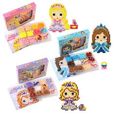 MYTOYS 閃亮亮公主像素積木3種套裝, 1組, 藍色+粉色+紫色