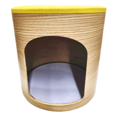 Nice u 毛樂趣 居家貓窩椅 人寵共用 精緻木紋 舒適坐墊, 1個