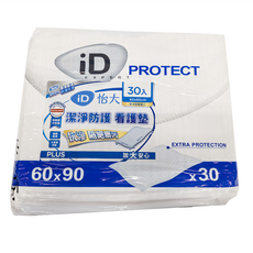iD 怡大 潔淨防護看護墊, 60 x 90cm, 30片, 1包