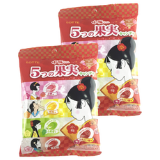 小梅五種果實糖 日本製造, 80g, 2包