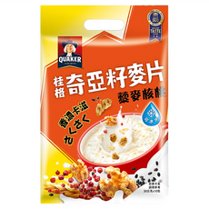 QUAKER 桂格 奇亞籽麥片 藜麥核桃 奶素可食 10包, 300g, 1袋