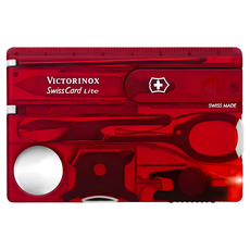 VICTORINOX 瑞士維氏 13用LED白光燈瑞士卡瑞士刀口袋工具 紅色 輕巧便攜多功能, 1組