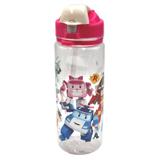 ROBOCAR POLI 波力 彈跳蓋休閒壺, 紅色, 600ml, 1個