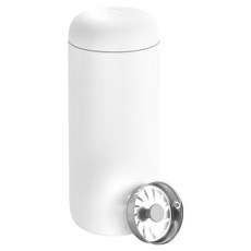 FELLOW 陶瓷真空保溫瓶 - 304頂級不鏽鋼，寬口徑，內膽陶瓷塗層, 霧面白色, 473ml, 1個