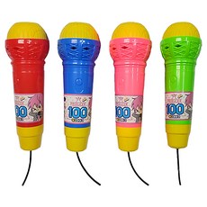Jaemizone 趣味區 兒童迴音麥克風玩具 4入組, 1組, 紅色、藍色、粉紅色、綠色