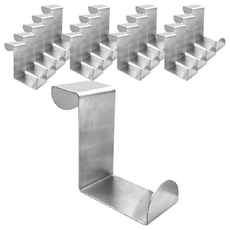 AXIS 艾克思 不鏽鋼Z型寬版雙頭兩用廚櫃門後勾 耐重堅固, 單色, 18個