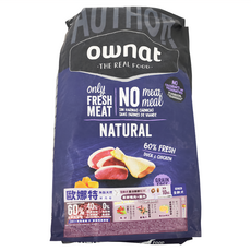 ownat 歐娜特 AUTHOR系列 全齡犬 無穀天然鮮肉糧 靈活關節配方, 新鮮鴨肉 + 雞肉, 10kg, 1袋