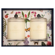 GLASSHOUSE FRAGRANCES 蠟燭二重奏, 鄉村時尚 + 佛羅倫薩, 400g, 1盒