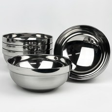 HEKINS 赫金斯 不鏽鋼雙層湯碗 16cm 5入組, 5個, 銀
