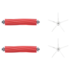 YOLOMi 悠樂米石頭 Q Revo適用高品質副廠耗材主刷2支+五腳邊刷2支, 1組, 單一商品