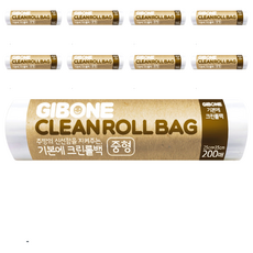 GIBONE 捲筒式透明保鮮袋 Set 200入, M(25 x 35cm), 9捲