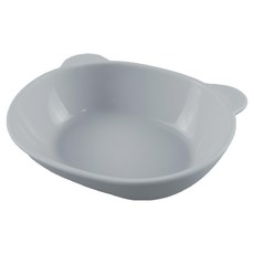 SiliPot 鉑金矽膠熊讚造型學習餐碗, 冷灰色, 1個