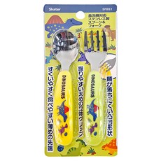 Skater 不鏽鋼餐具組, 湯匙 + 叉子, 恐龍, 1組