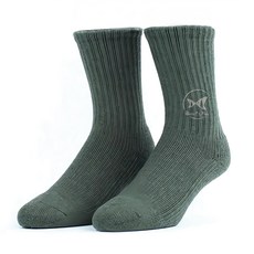 FOOTER Ultra 素色極暖登山羊毛襪 厚氣墊 W191 灰綠色, XL(26~29cm), 1雙