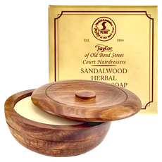 Taylor of Old Bond Street 經典檀香刮鬍皂木碗組，100g, 1組