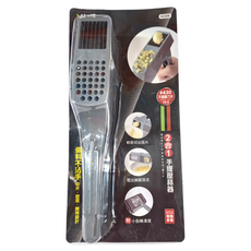 樂司廚品 2合1手握壓蒜器，#430不鏽鋼刀片, 1個