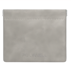 polywell 彈片收納包 15*11.5 cm 絨布 灰色 PW15-T65-0812, 1入
