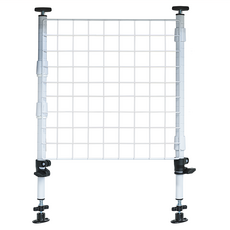 dayneeds 日需百備 頂天立地 廚房 桌上型烤漆收納架 + 方格平面網(45 x 45cm) 掛架 網架 櫥櫃下可用, 1片, 白色, 1組