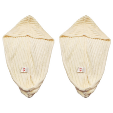 糖果絨乾髮帽, 黃色, 2個