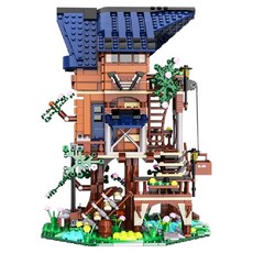 CaDA 咔搭 四季森林樹屋積木組, 1盒, 混和顏色